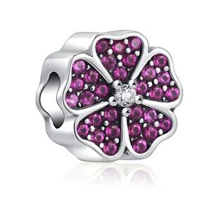 NEW magenta pandora style charm